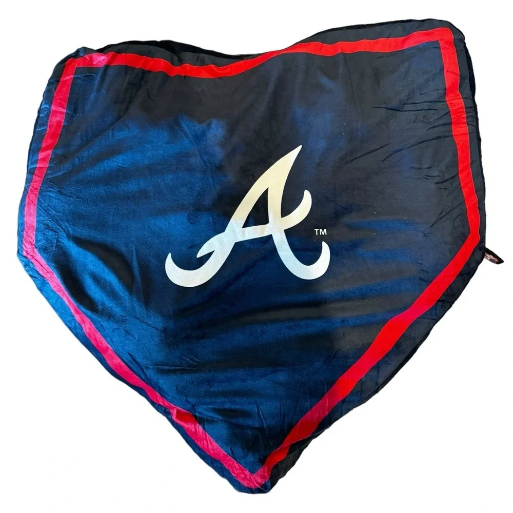 Atlanta Braves - home plate shaped dog bed - 28” x 28”